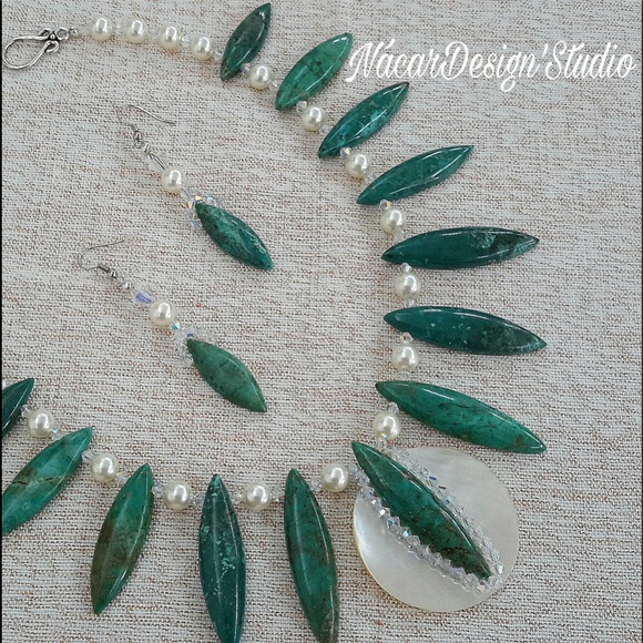 NWT Genuine Turquoise Necklace Set - Picture 3 of 12